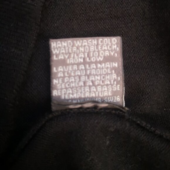 Suzy Shier Ladies Size Small Black Lightweight V-neck w/Tie Front Sweater - Picture 5 of 10